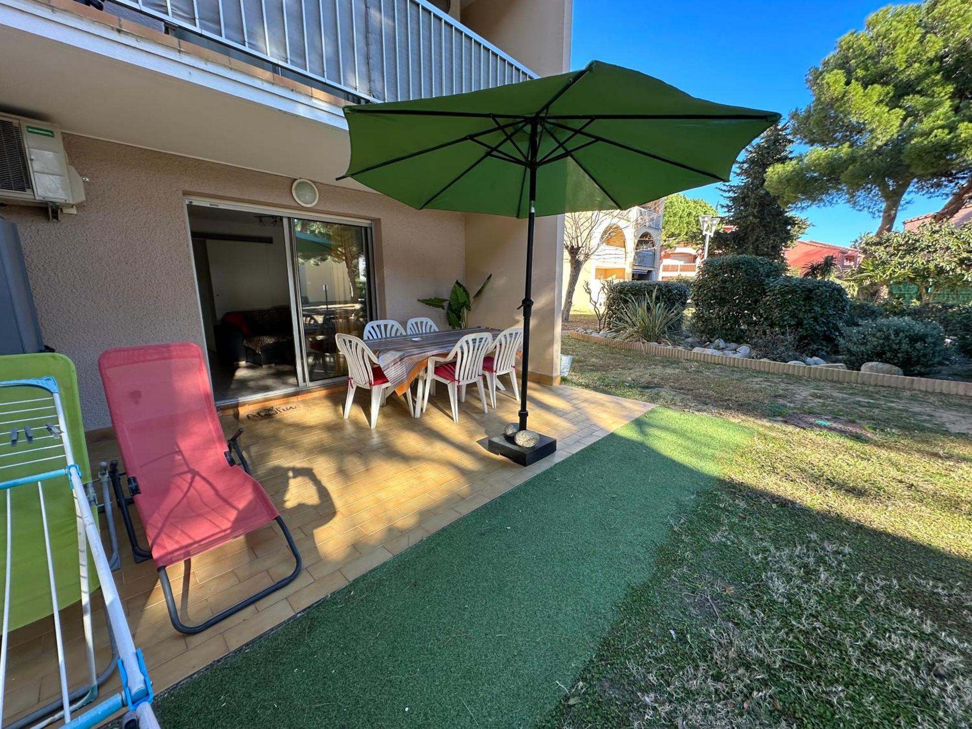 T2 Rdc A Canet En Roussillon Europa 4 Pers ,Piscine,Clim, Tennis, Parking Bagian luar foto