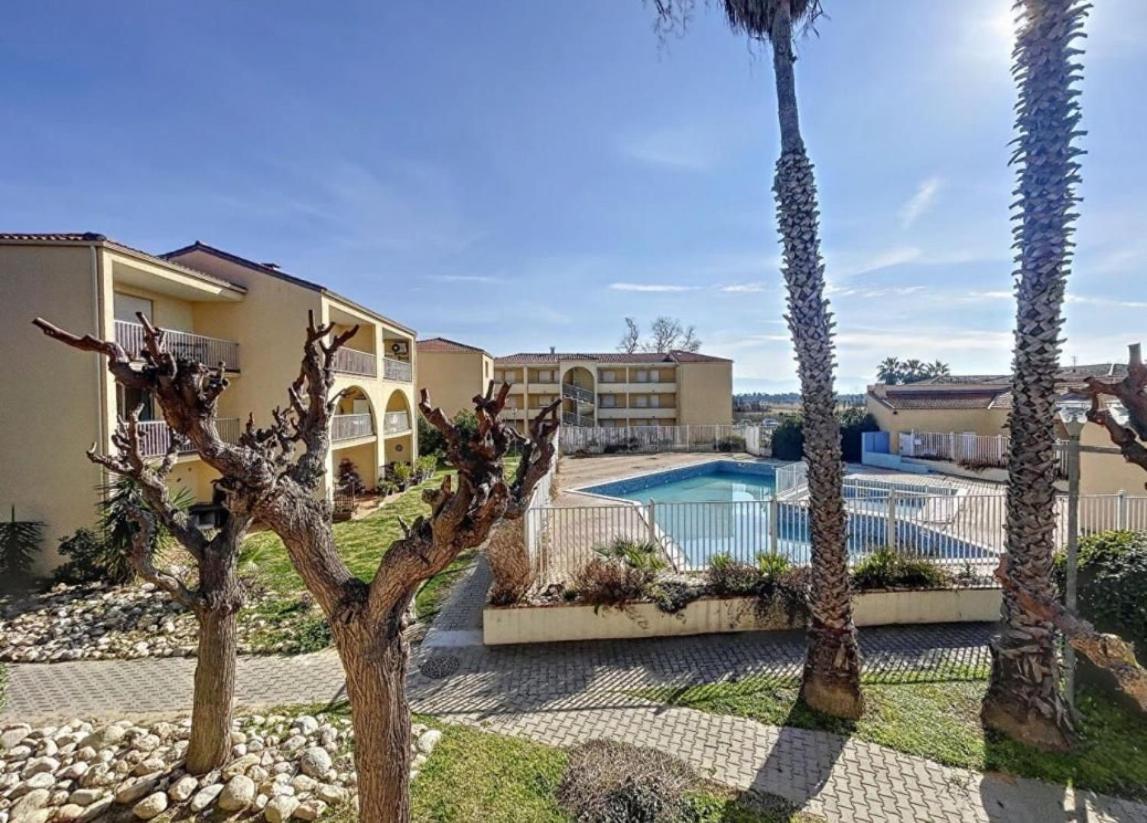 T2 Rdc A Canet En Roussillon Europa 4 Pers ,Piscine,Clim, Tennis, Parking Bagian luar foto